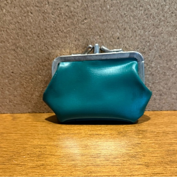 Source Unknown Handbags - Vintage Teal Blue Colored Coin Purse Wallet with Kiss-Lock